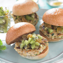 Turkey Sliders with Fresh Kiwifruit Chutney
